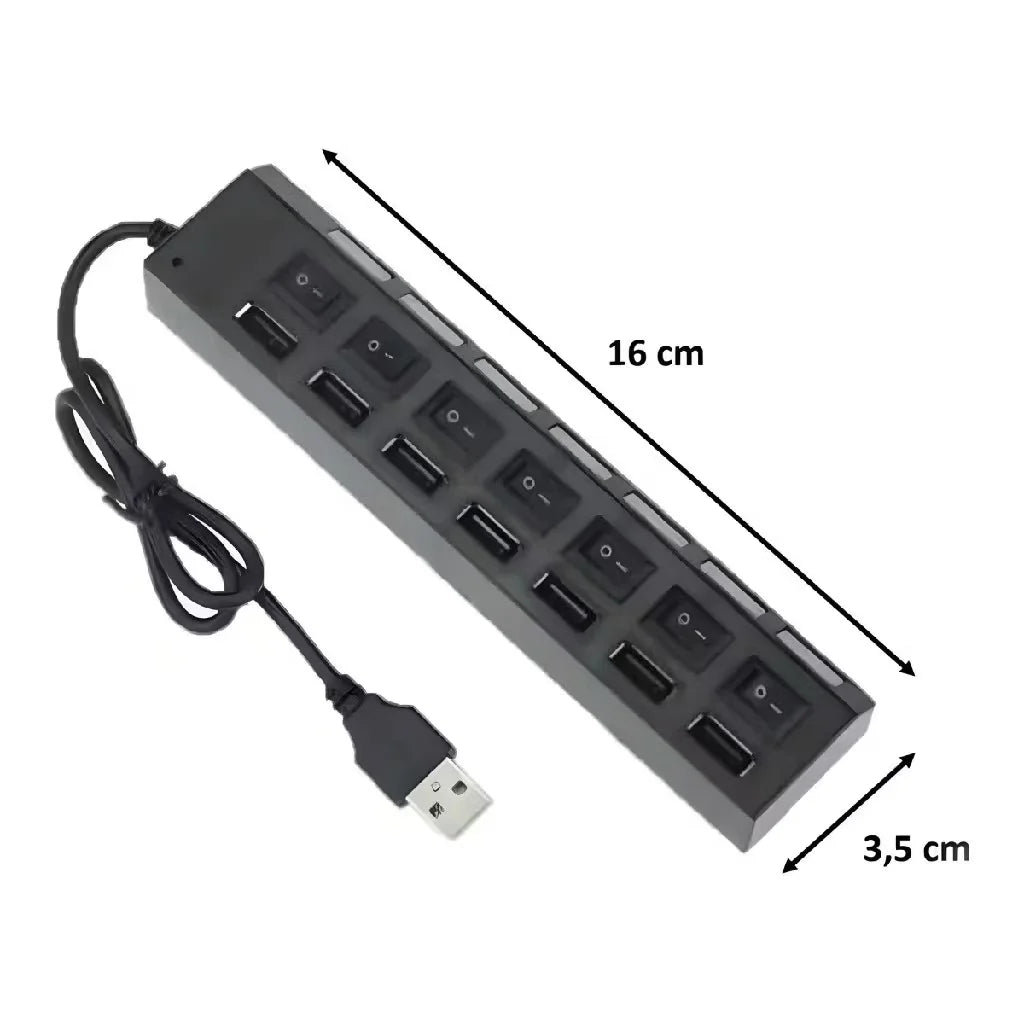 Adapter Usb Expanding Pc Accessors7 input USB Hub 2.0 Multi Usb Socket 7-Port Extender Adapter