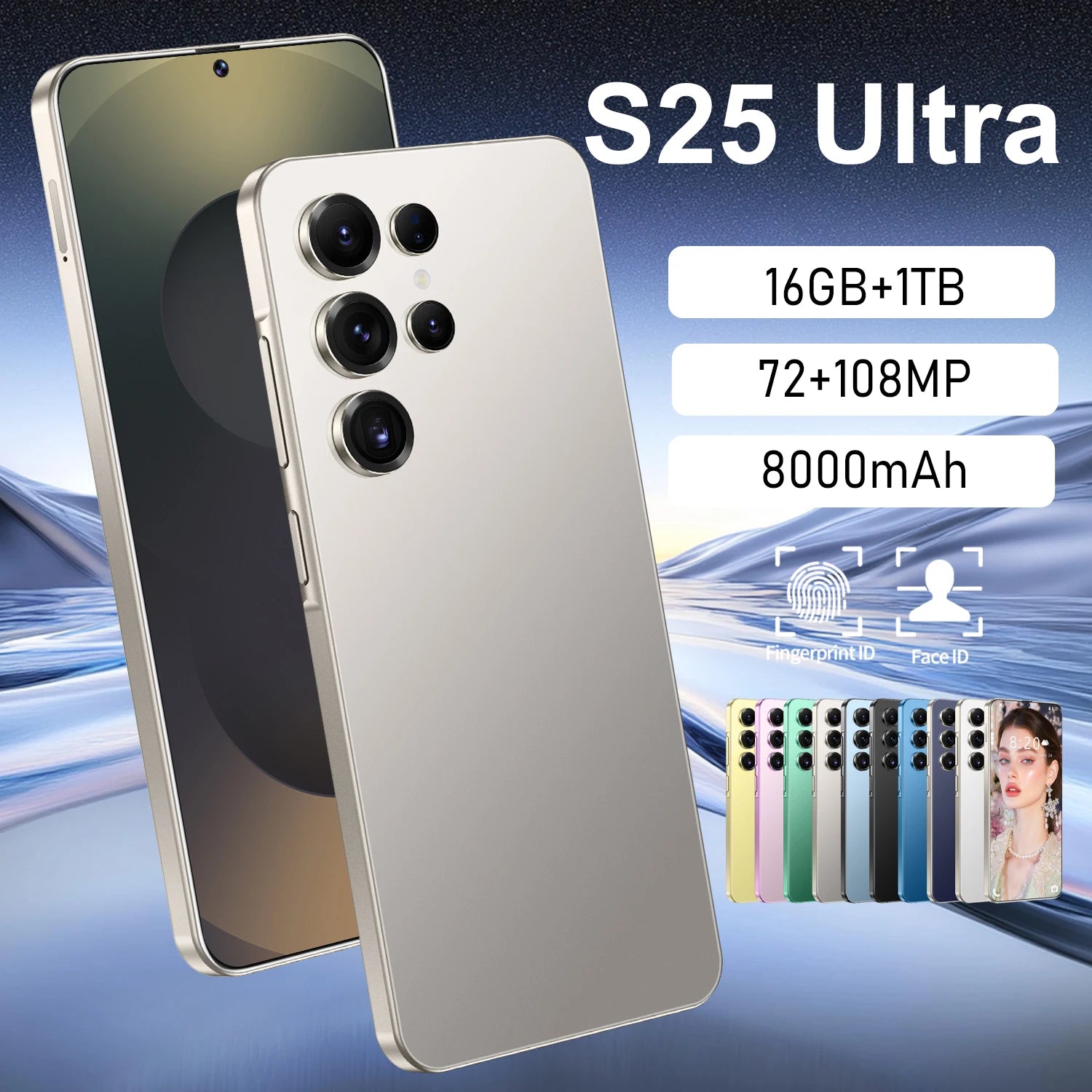 Original S25 Ultra Smartphones S24 Ultra 16GB+1TB 5G Dual SIM Mobile Phone 108MP Rear Camera Decacore Spanish English LTE CDMA
