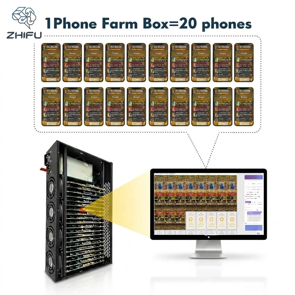 Factory Price Professional P30 4U Rackmount Metal Phone Farm Box Server Chassis 30 Ports USB Hub Power Supply App Testing Group