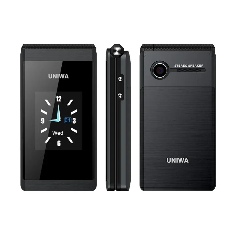 UNIWA X28 Flip Cellphone 2.8"Touch Screen Big Keyboard Mobile Phone Big Push-Button Telephone for Elderly  Dual Sim Dual Standby
