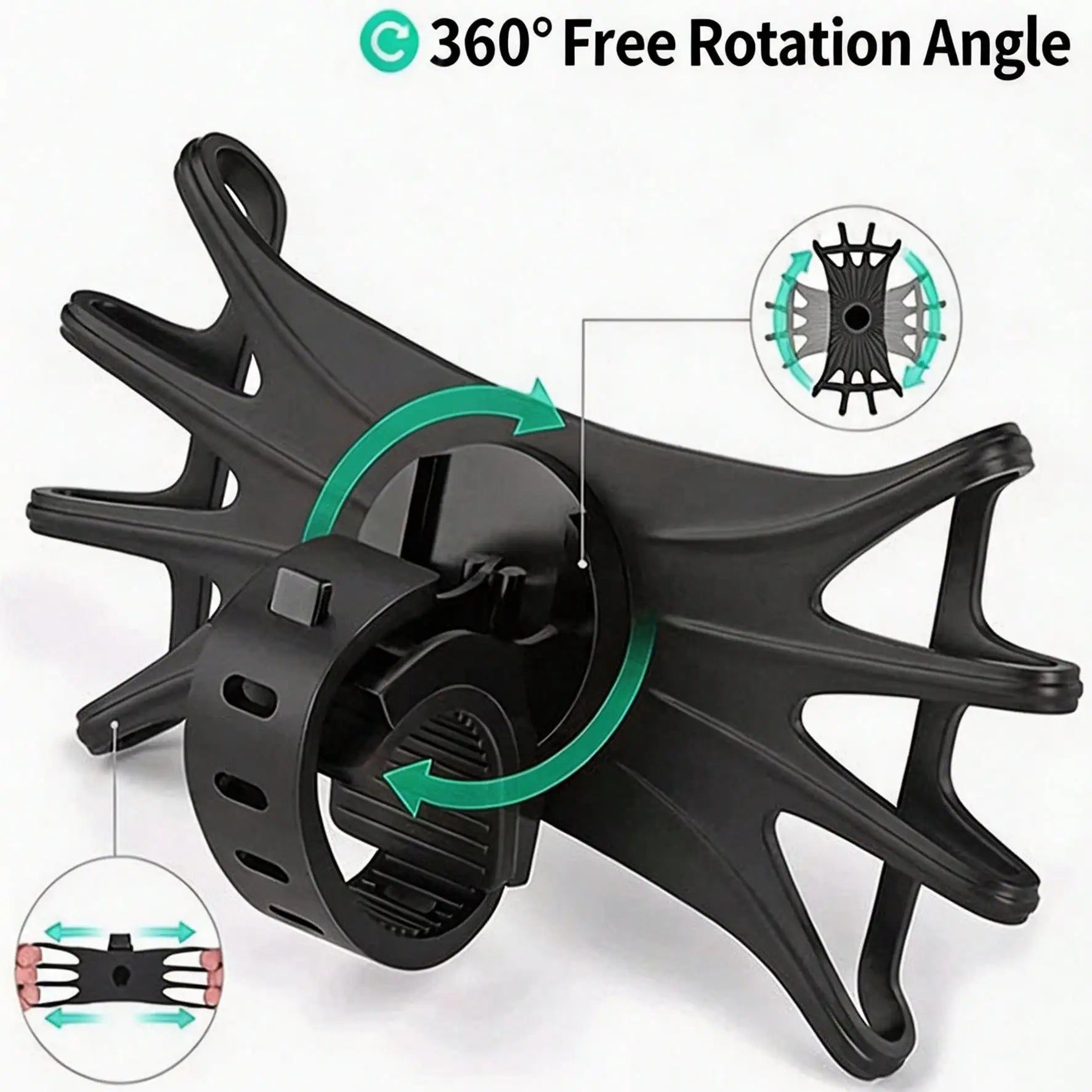 360° Rotatable Silicone Phone Holder For Bicycle, Electric Bike & Motorcycle, Cycling Navigation Fixed Bracket Protective Case