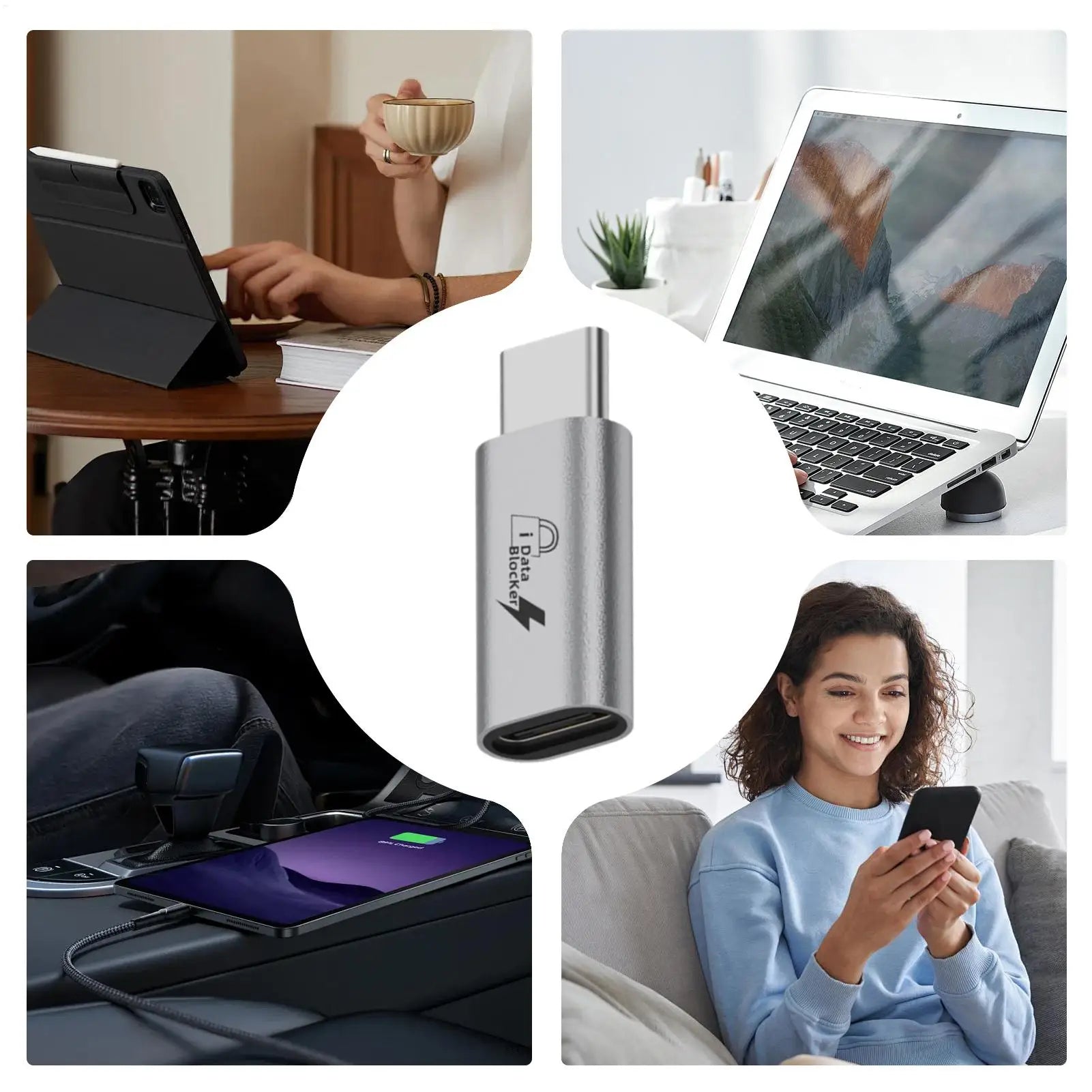 USB Condom Data Blocker Cell Phones Defender USB Port Privacy Protector Type-C Blocker Defender for PC Notebook Laptop Block