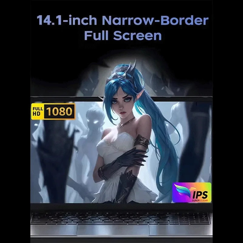 2026 New Laptop 14.1 Inch Windows 11 Intel Core I9 9900 16GB RAM 1TB 2TB SSD Fingerprint Unlock Study Office Pc Gaming Laptops