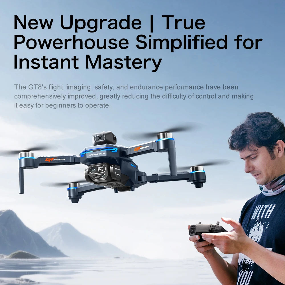 Hot New 2026 Quadcopters RC Flow Optical Photography Aerial Motor Brushless Control Remote Screen Large with Camera 8k Drone GT8