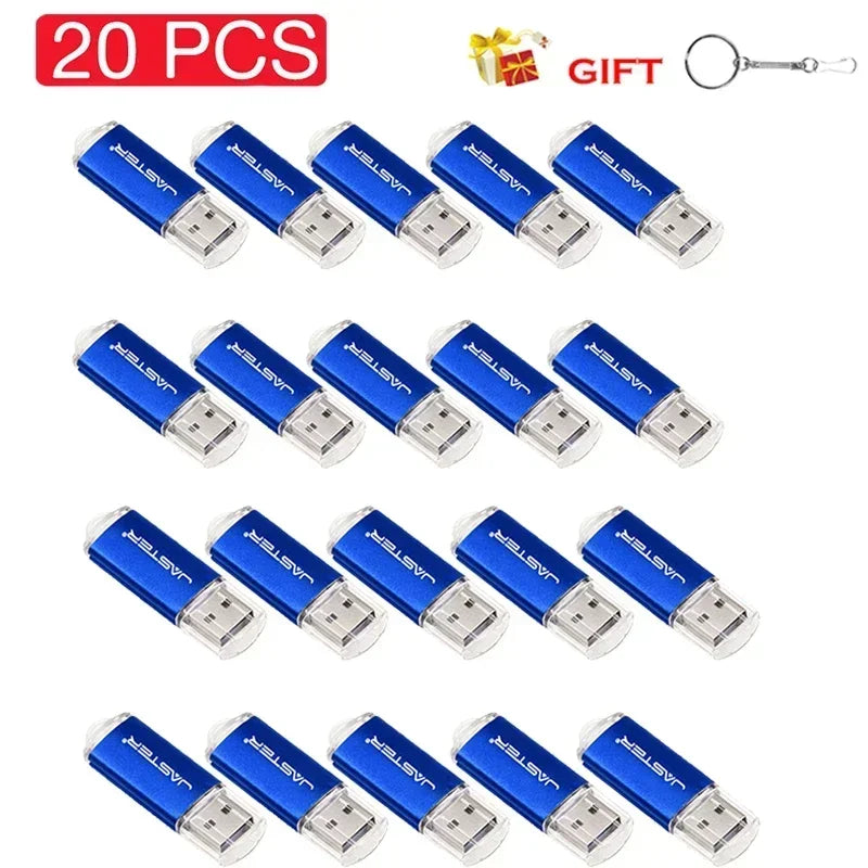 20 PCS LOTE Colorful USB Flash Drive 128GB Wholesale Pen Drive 64GB Portable Mini Memory Stick 32GB High Speed Pendrive 16GB 8GB