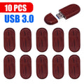 Free Logo 10PCS/LOT Wooden USB 3.0 Flash Drive 128GB High Speed Pen Drive 64GB 32GB Creative Gift Memory Stick U Disk for Laptop