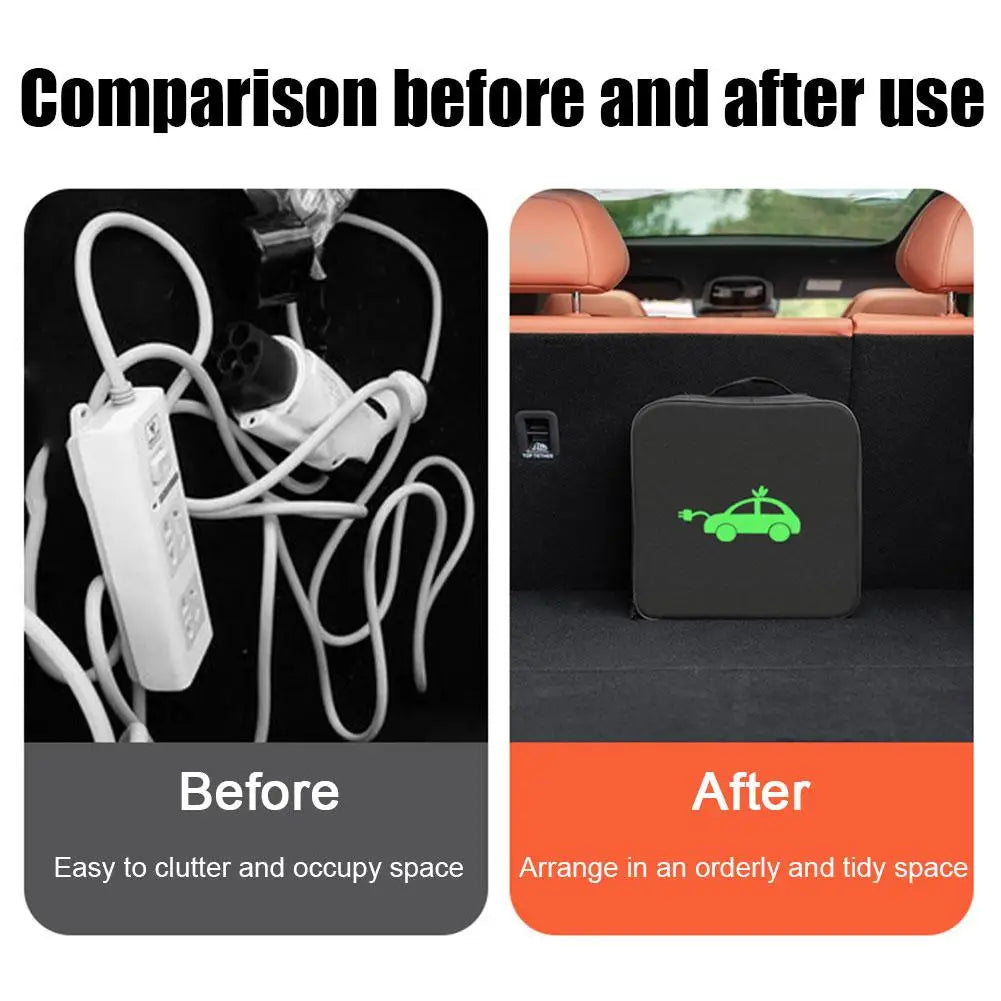 New Energy Vehicle Charging Gun Storage Chartered Car Carrying Charging Wires Portable Flame-retardant Shock-absorbing Bag