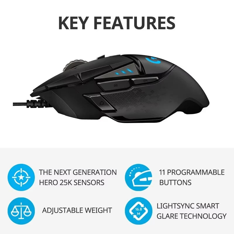 Logitech G502hero Wired Gaming Mouse G502 Esports Machinery Eat Chicken Macro CS Programming Peripheral