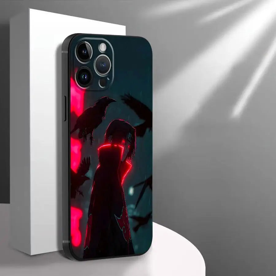 Handsome Red Uchiha Itachi Case for iPhone 13 12 11 17 Pro Max XS Max 7 8 17Air XR 15 16 14 Plus Black Soft Phone Cover