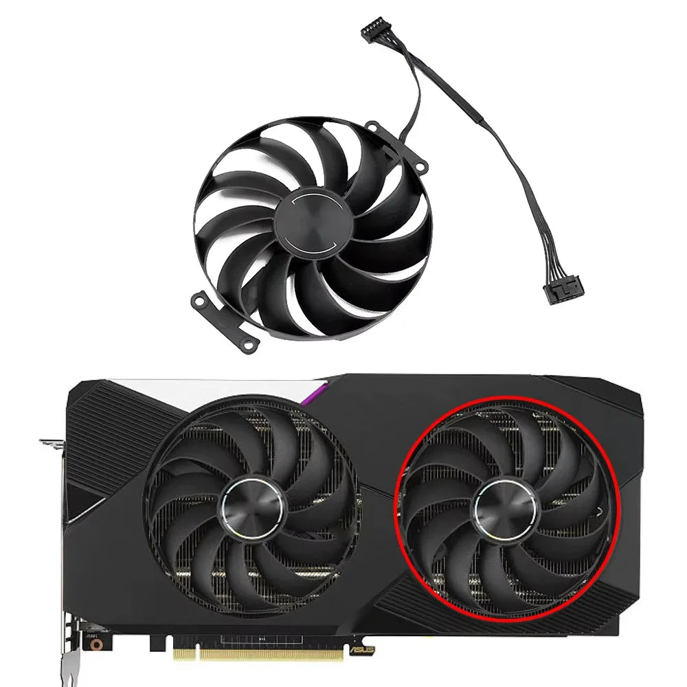 original Cooling Fan 95mm 7PIN CF1010U12S FDC10U12S9-C RTX3070 RTX3060Ti Cooler Fan For ASUS RTX 3070 3060 Ti DUAL OC Fans