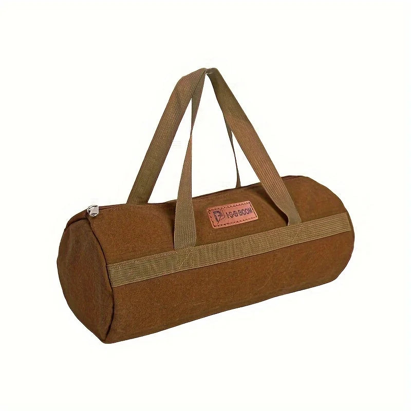 Camping Tools Storage Bag Large Capacity Cylinder Tent Stake Bag Lightweight Tent Peg Ground Nail Holder Bag for Outdoor Camping