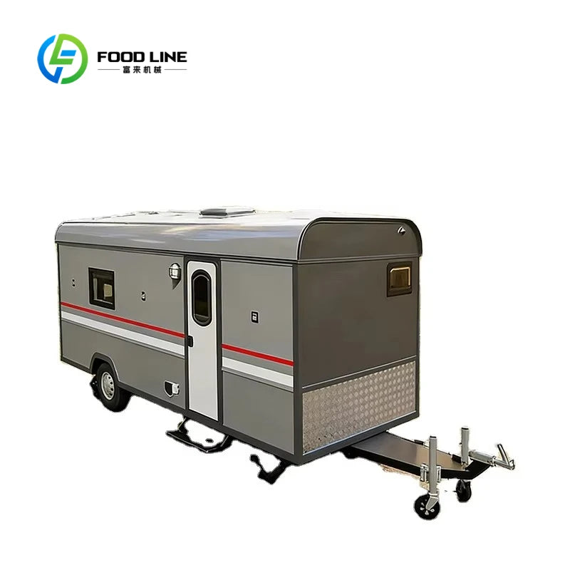 Customized 4 Passenger Outdoor Campsite Lodging Trailer, Family Travel Caravan Built with Bathroom for Outdoor Holiday Camping