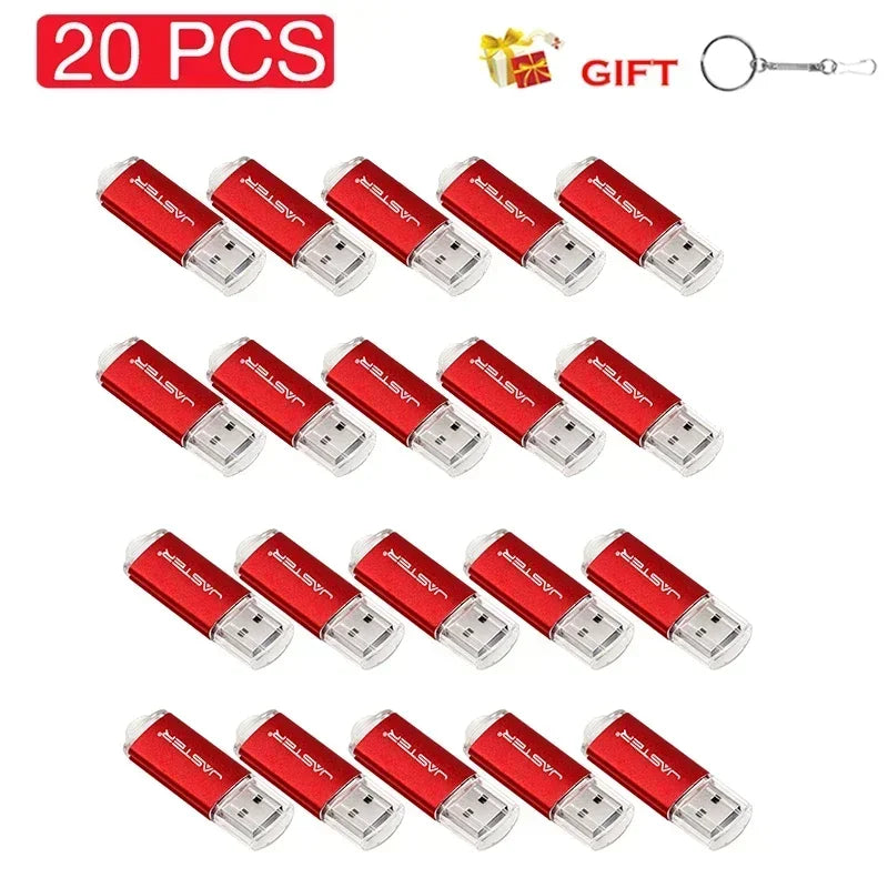 20 PCS LOTE Colorful USB Flash Drive 128GB Wholesale Pen Drive 64GB Portable Mini Memory Stick 32GB High Speed Pendrive 16GB 8GB