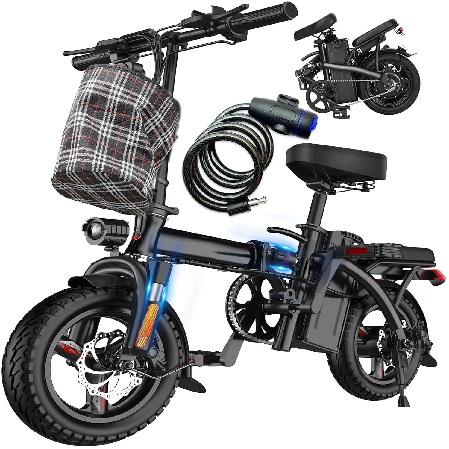 Electric Bike for Adults and Teens, 520W-1200W Motor, 20-28MPH, 32 Miles Range, 48V 10Ah Battery, 3-Level Pedal, Customized