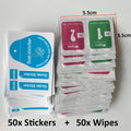 100pcs Tempered Glass Camera Lens Phone Screen Dust Removal Dry Wet Cleaning Wipes Paper tools Set alcohol pack for iPhone