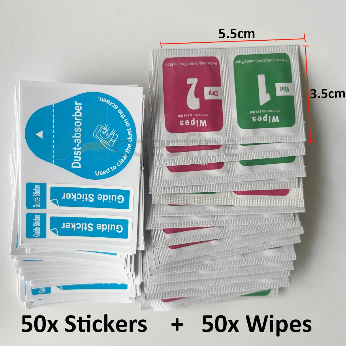 100pcs Tempered Glass Camera Lens Phone Screen Dust Removal Dry Wet Cleaning Wipes Paper tools Set alcohol pack for iPhone