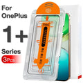 3Pcs For OnePlus 1+ 9 9T 8 8T 7 6 Screen Protector Tempered Glass Dust-Free Series Mobile Phones Anti-Scratch Clear Protection