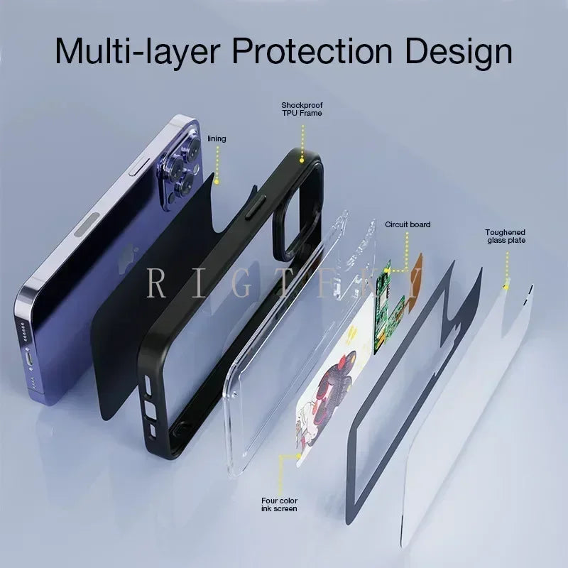 New-tech NFC Function 4 Colors E ink Phone Case For iPhone 16 15 14 13 Pro Max DIY Screen Smart Phone Case Fundas Battery Free