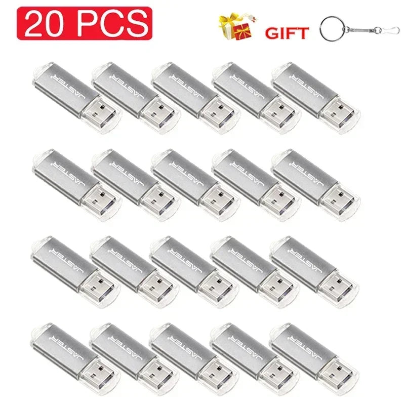 20 PCS LOTE Colorful USB Flash Drive 128GB Wholesale Pen Drive 64GB Portable Mini Memory Stick 32GB High Speed Pendrive 16GB 8GB