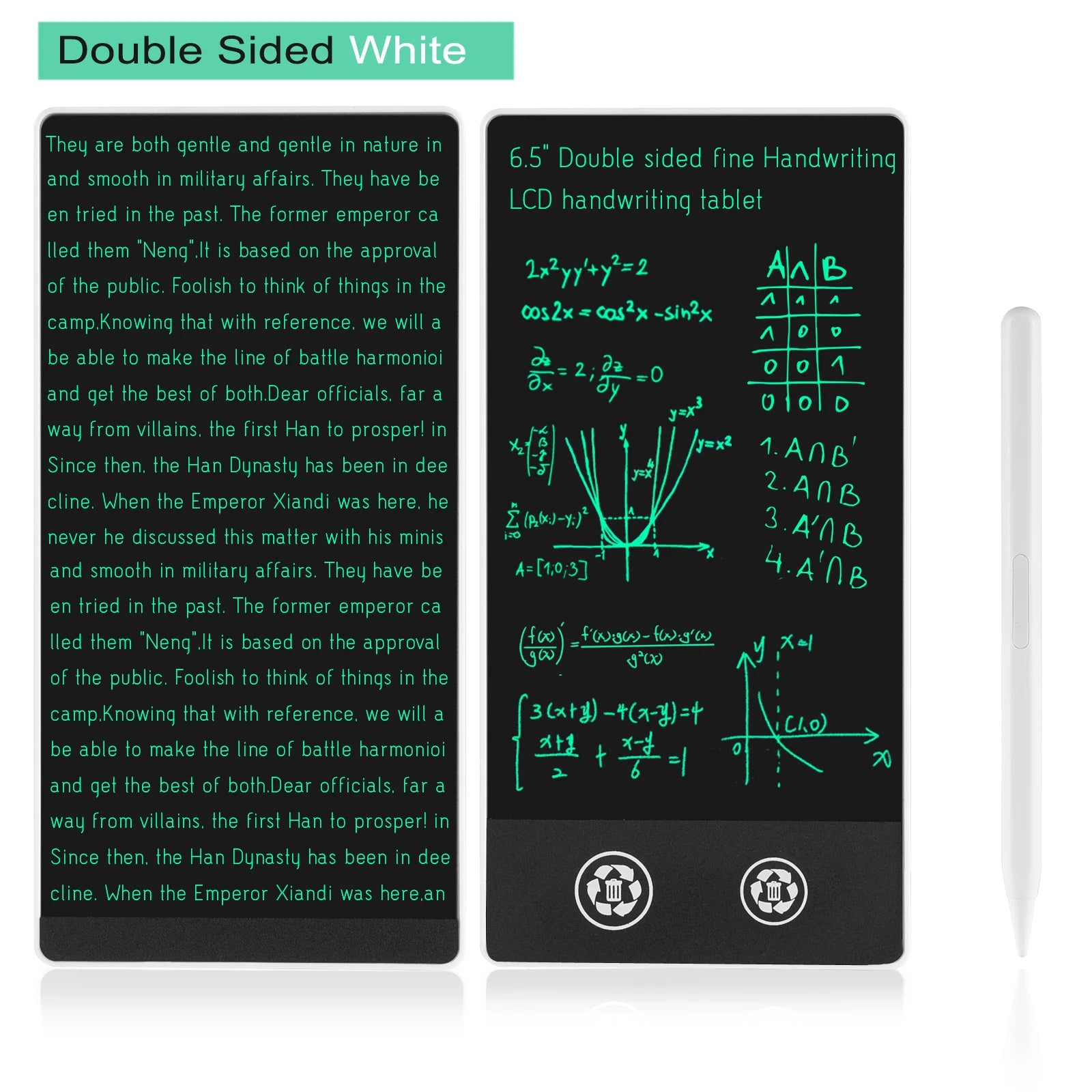 6.5-inch Full Screen Superfine Handwriting LCD Writing Tablet Meeting Content Magnetic Sketch Pad Liquid Crystal Drawings Board