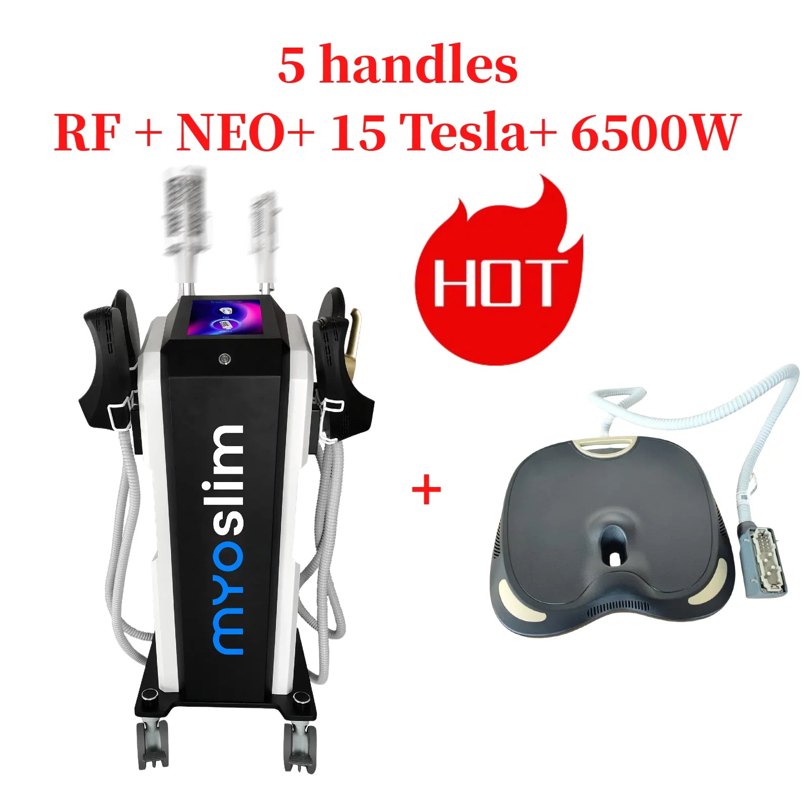 6500W MYOslim Sculpting Butt Lift Machine 2 in 1 Body Sculpt Machine RF Roller Muscle Stimulator Body Shaping Massage Equipment