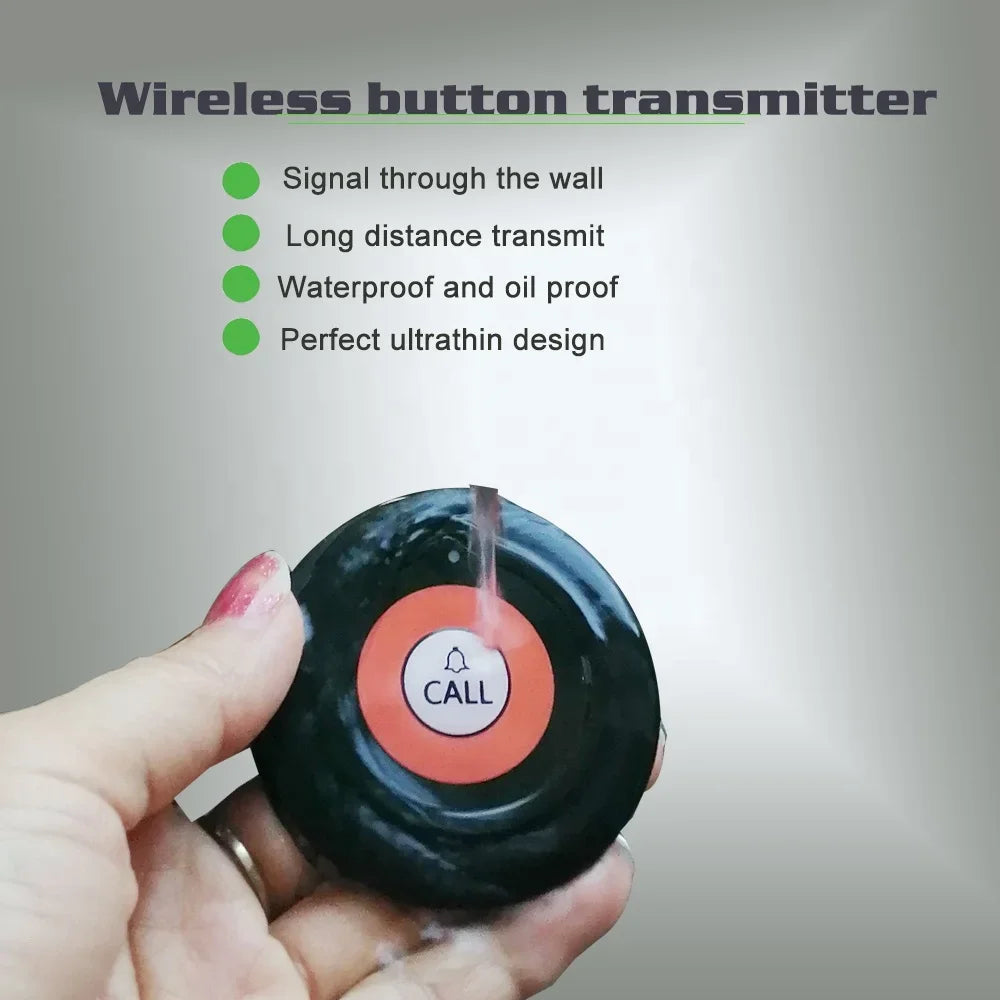 QWICALL 30 Call Button Transmitter 5 Waiter Watch Pager Receiver Wireless Restaurant Hotel Bar Service Guest Calling System