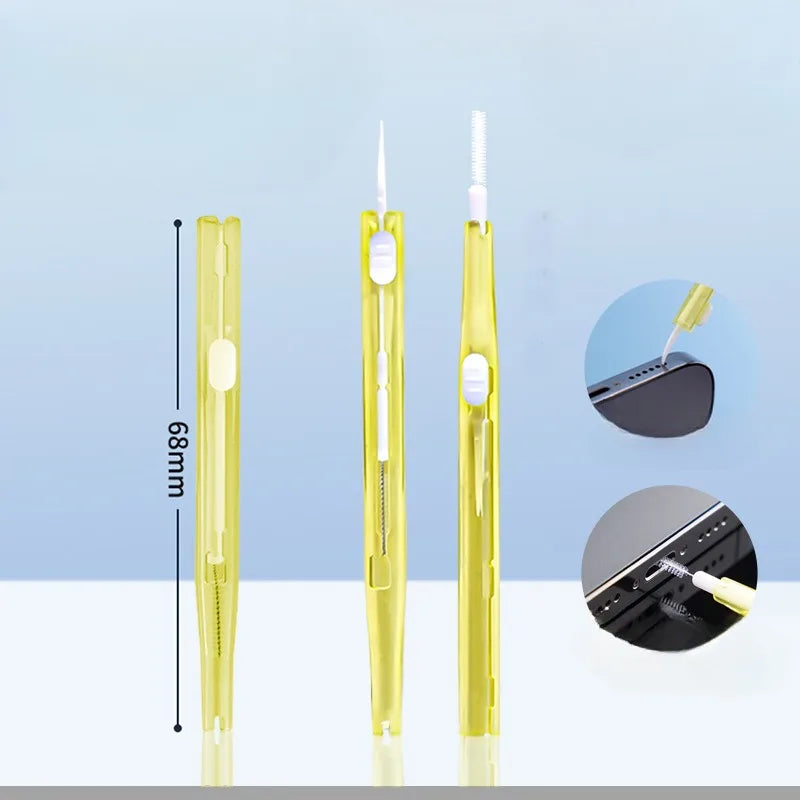 2in1 Retractable Cleaner Kit for Phone，Phone Speaker Earphone Cleaning Brush