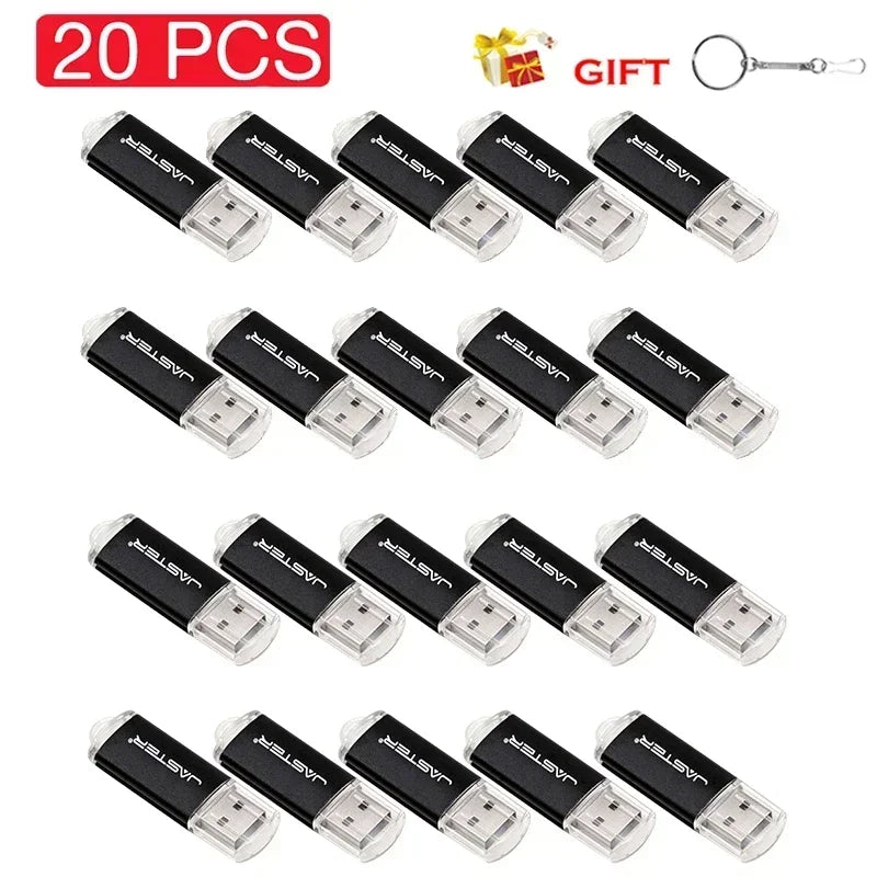 20 PCS LOTE Colorful USB Flash Drive 128GB Wholesale Pen Drive 64GB Portable Mini Memory Stick 32GB High Speed Pendrive 16GB 8GB