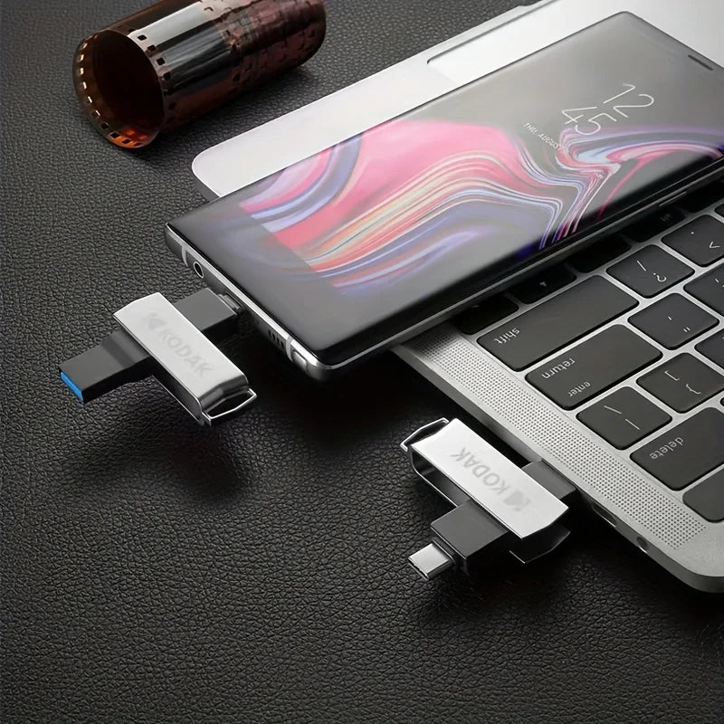 Kodak K273 Double Nip USB Flash Drive 64GB 128GB High Speed USB3.2 Pen Drive Memory Stick Pendrive Metal OTG Stick 100% Original