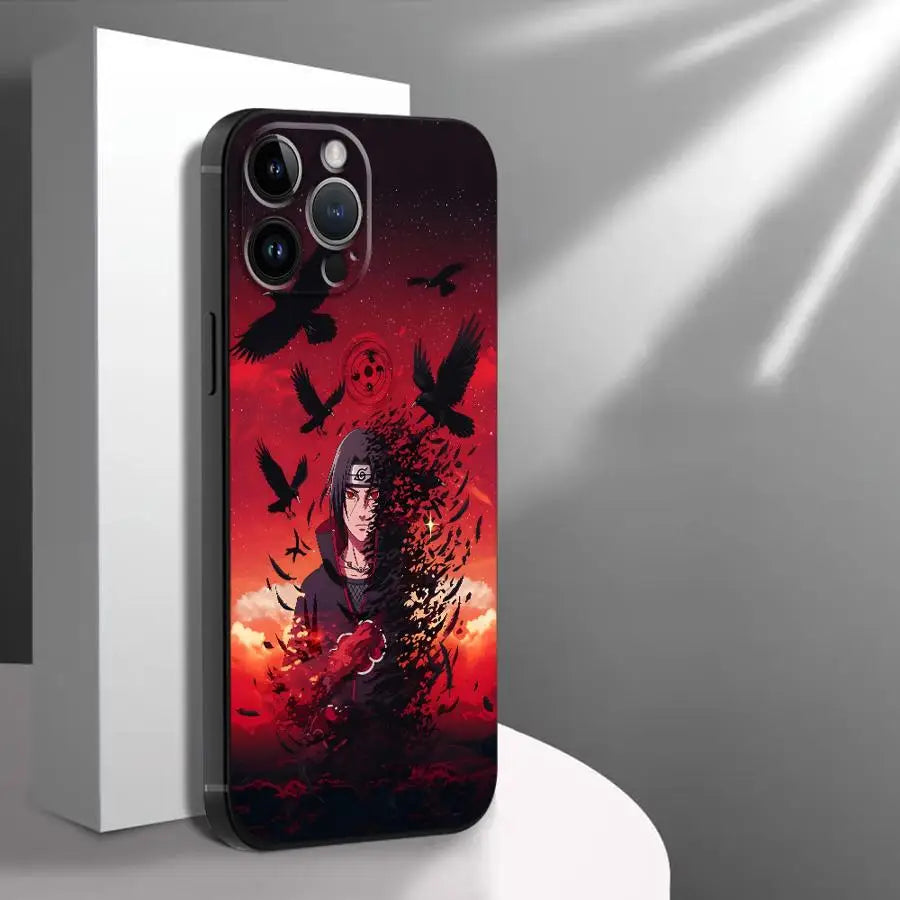 Handsome Red Uchiha Itachi Case for iPhone 13 12 11 17 Pro Max XS Max 7 8 17Air XR 15 16 14 Plus Black Soft Phone Cover