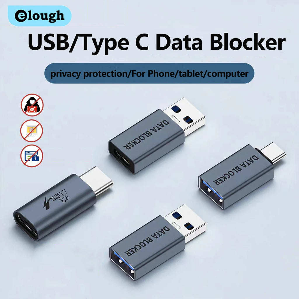 USB Data Blocker Anti Hacking Charge-Only Convenient Data Sync Blockers USB Defenders For Travel Charging Anti Privacy Leak
