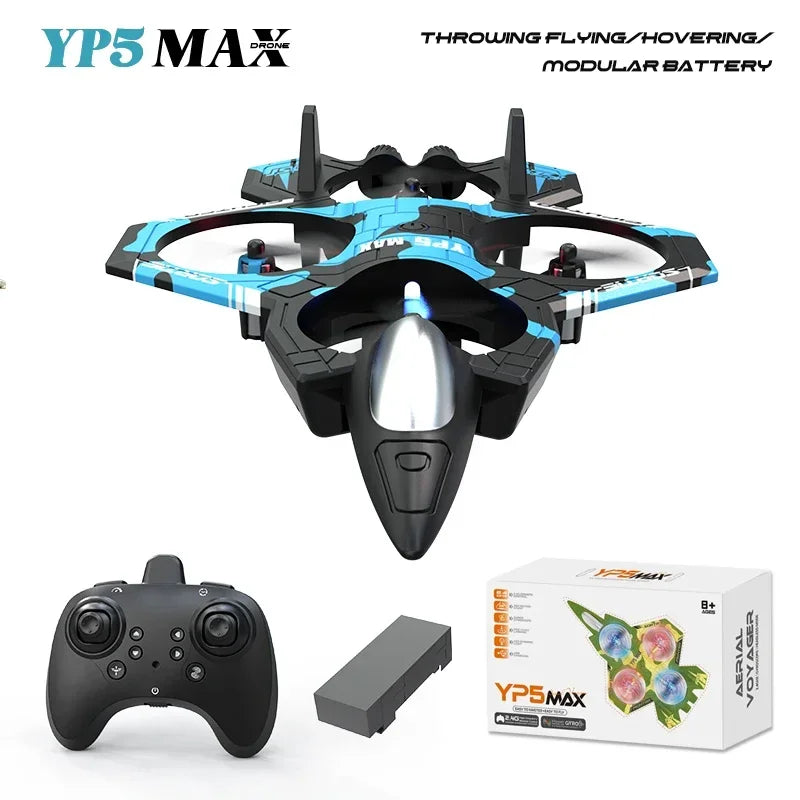 2025 New Fighter Quadcopter Drone Stunt Light RC Aircraft Four Channel Hovering Alta Altitude Rolling Special Effect ﻿