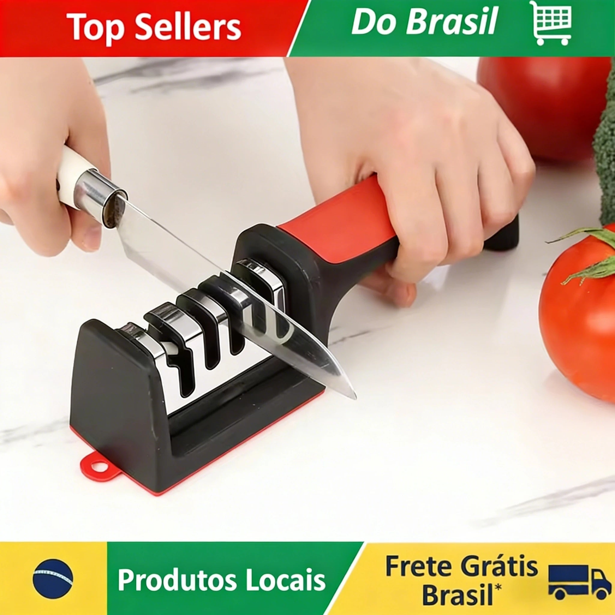 3 Segment Kitchen Knife Sharpener Multifunctional Hand Held Sharpening Tool Household Three-purpose Whetstone for Kitchen Knives