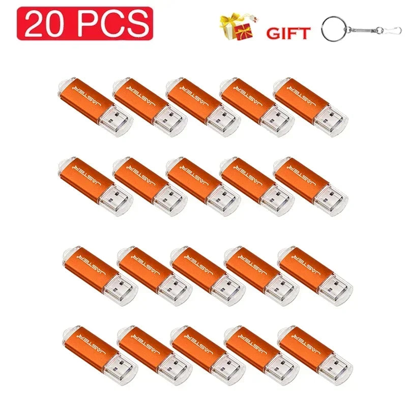 20 PCS LOTE Colorful USB Flash Drive 128GB Wholesale Pen Drive 64GB Portable Mini Memory Stick 32GB High Speed Pendrive 16GB 8GB