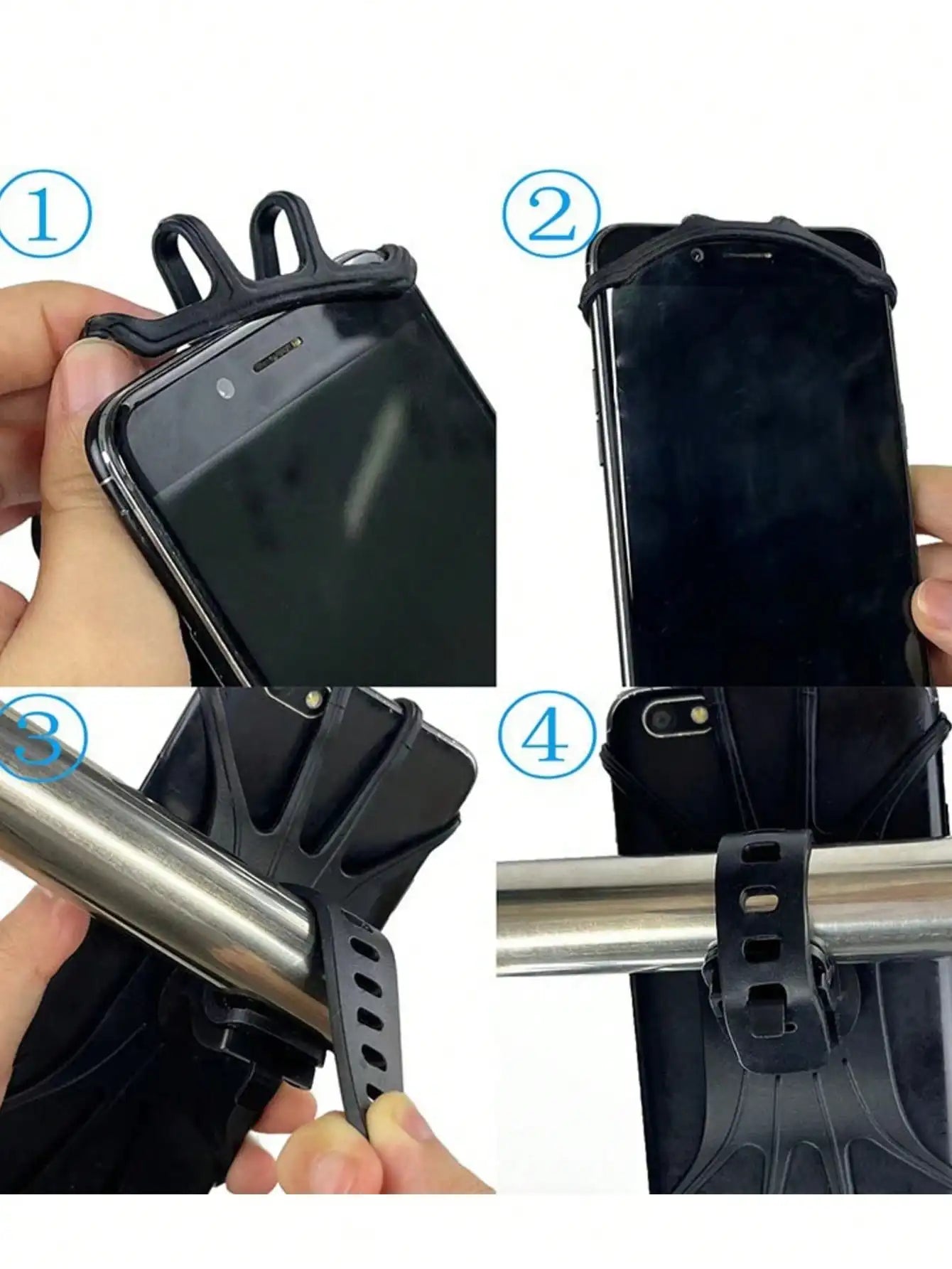 360° Rotatable Silicone Phone Holder For Bicycle, Electric Bike & Motorcycle, Cycling Navigation Fixed Bracket Protective Case