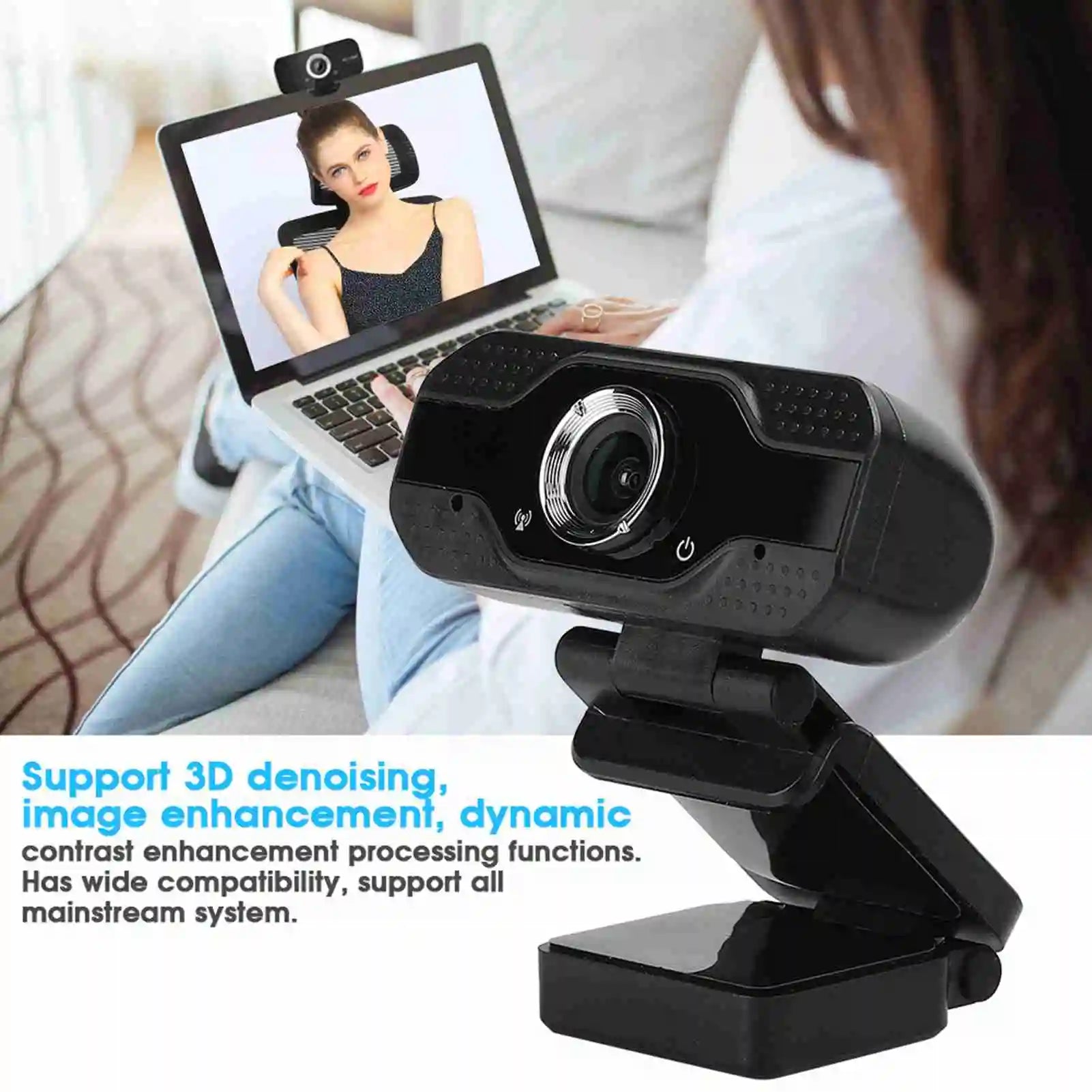 1080P Desktop Computer Camera USB Online Class Webcam with Microphone Computer Camera Drive  Camera USB Camera PC Webcam
