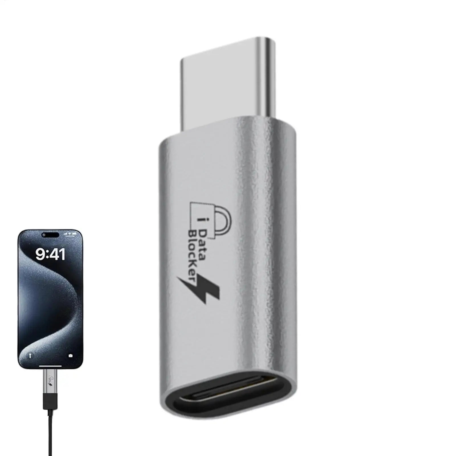 USB Data Blocker Anti Juice Jacking Adapter USB Port Privacy Protector Type-C Blocker Defender for PC Notebook Laptop Block