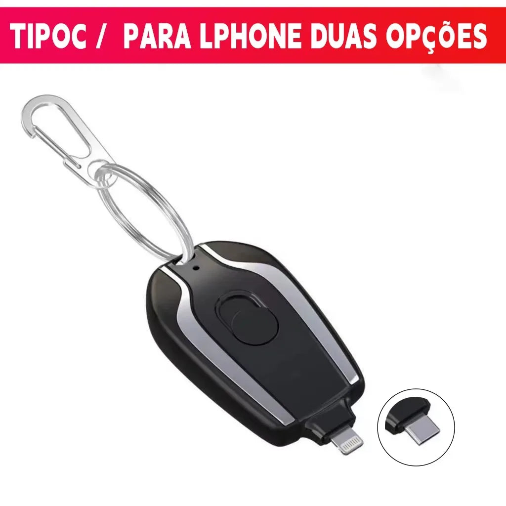 Portable Charger Keychain 1500mAh Emergency Rapid Recharge For Mobile Phone Moving Compact and Comfortable Design L