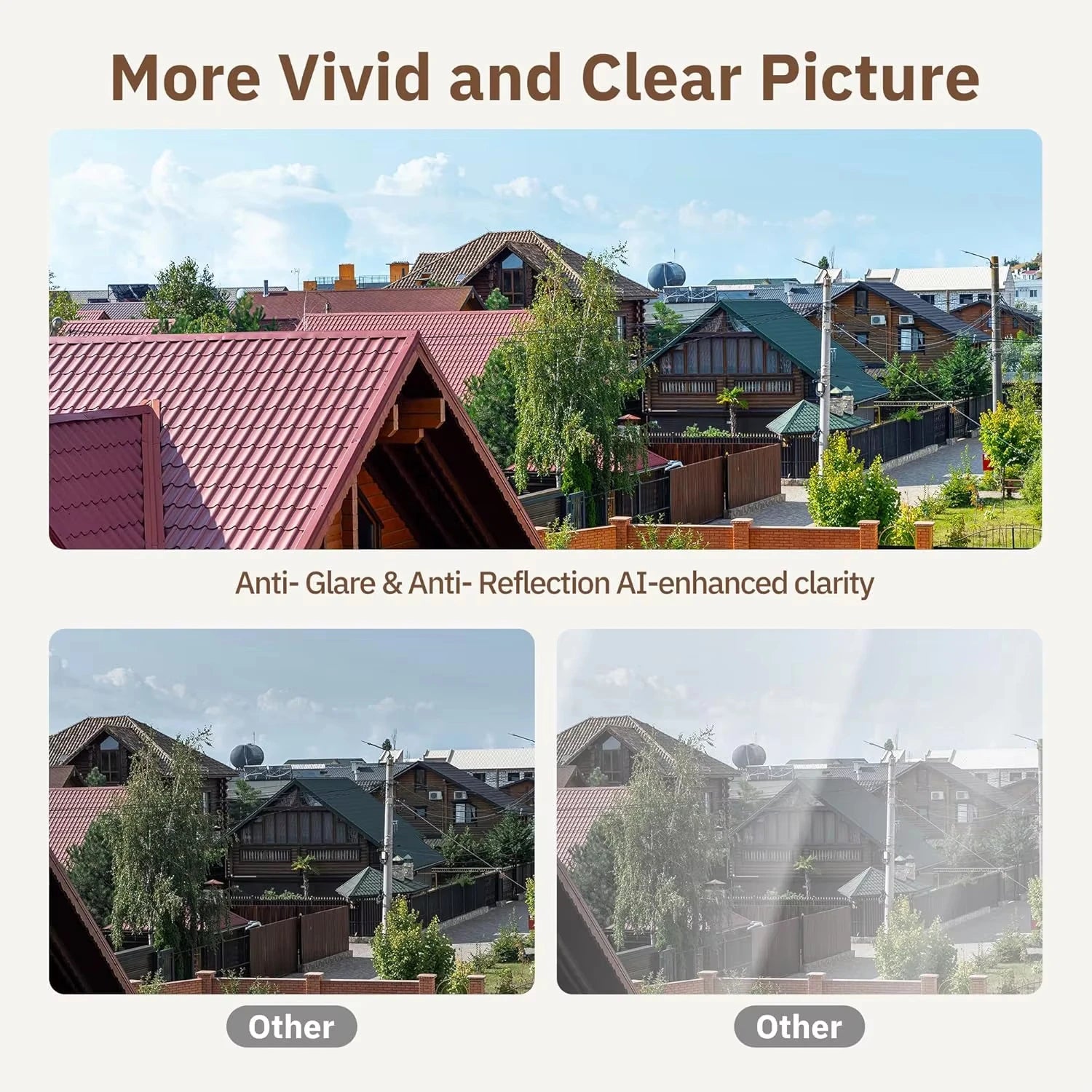 Mini Window Camera Replaces Outdoor Cameras 2.4/5GHz WiFi Camera 3MP Resolution Full-Color Night Vision Through Window Camera