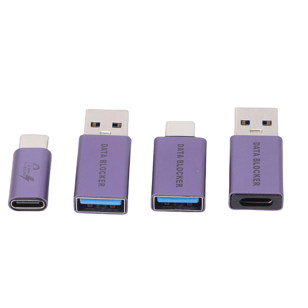 4 Pcs Data Blocker for Any USB Mobile Phone Quick Charging for Any USB Mobile Phone Quick Charging Data Blocking USB C Adapter