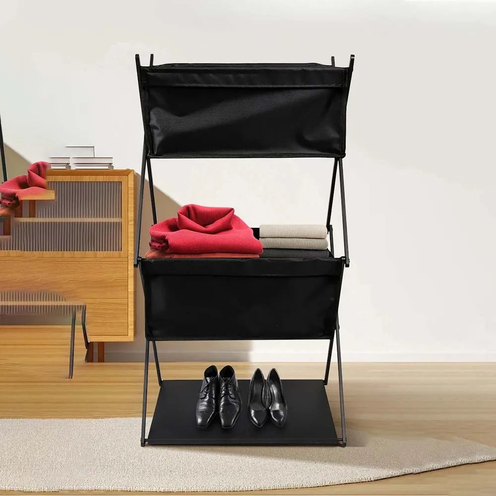 TARKA Camping New Storage Rack Three-Layer Folding Portable Storage Rack For Picnics Barbecue Storage Rack Multifunctional Shelf