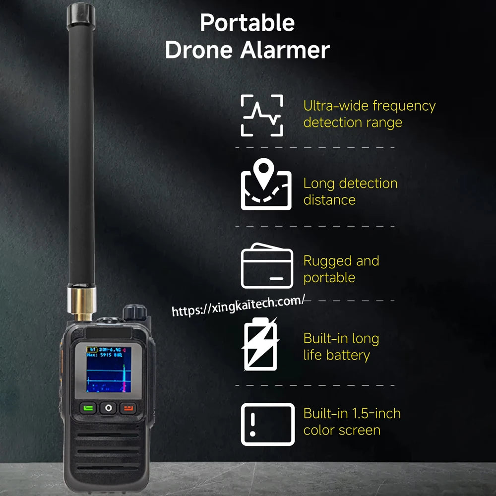 Portable Handheld Mobile Anti-Drone System Remote Control Drone Detection for Security & Protection