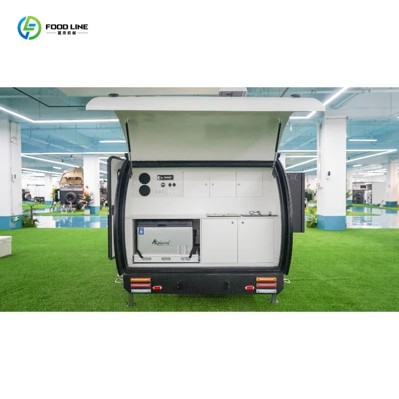 Customized versatile ripple camper compact outdoor camper trailer for family camping and long distance travel