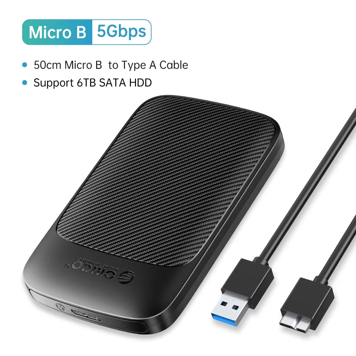 ORICO 2.5" Inch Hard Drive Enclosure 2.5 SATA to USB3.0 External Hard Disk HDD Case 5Gbps Hard Disk Storage Box Cover Housing