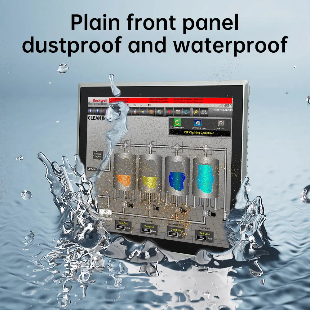 15-23.8 Inch Industrial Touch Screen Panel Pc Aluminum Case Embedded Front Ip65 All In One Industrial Panel Pc