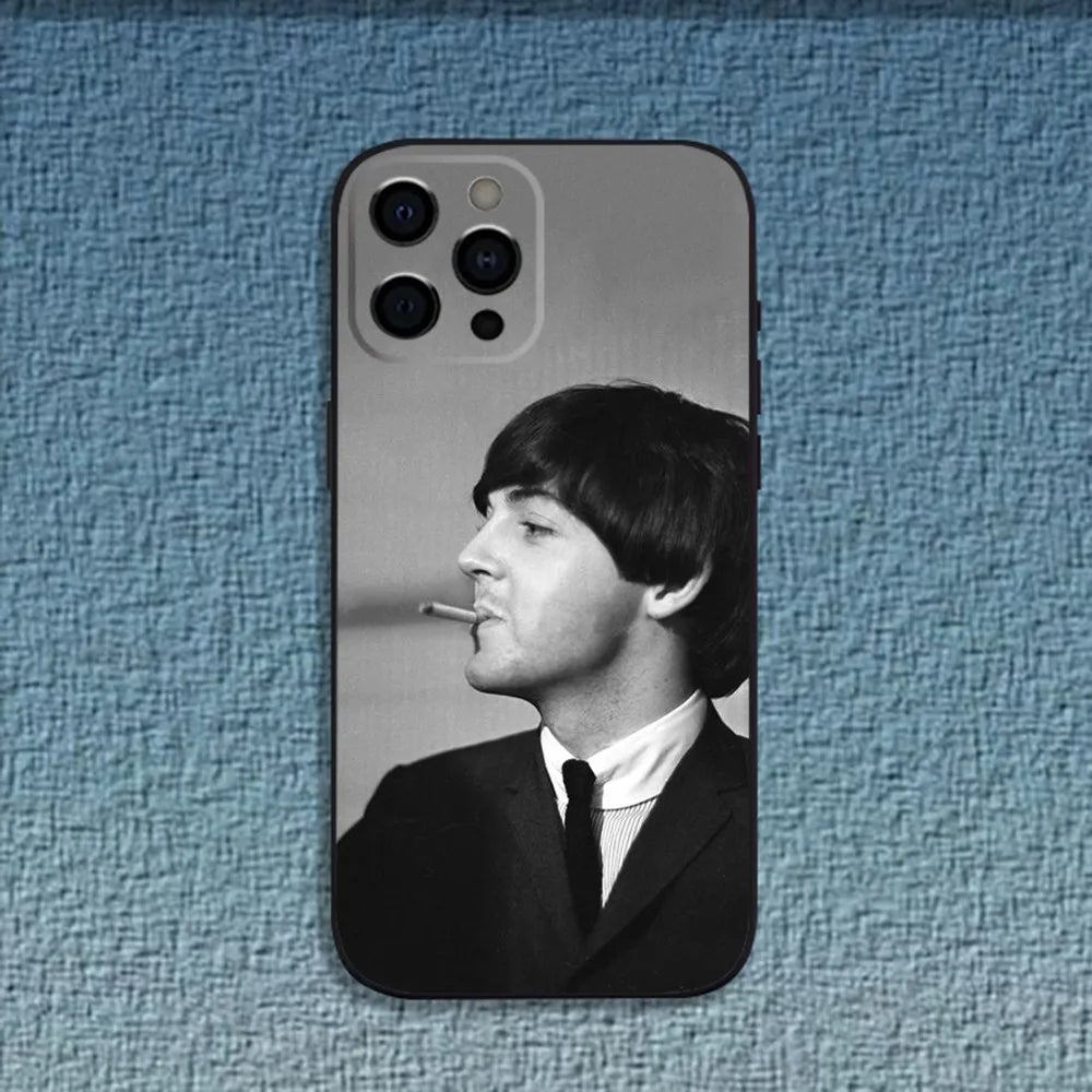 Singer P-Pau-M-McCartney Phone Case For iPhone 16,15,14,13,12,11,Pro,X,XS,Max,XR,Plus,Mini Soft Black Cover