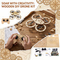 2026 Wooden Assembled DIY Quadcopter kit Drone Model School Science & Education Experiment Remote Control Aircraft Model Trainin