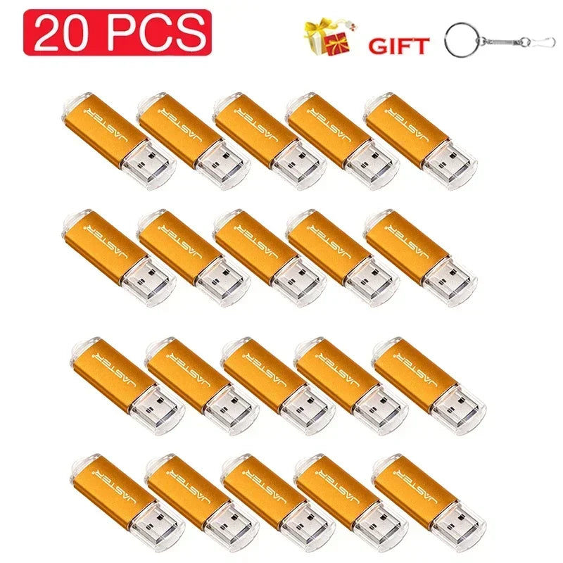 20 PCS LOTE Colorful USB Flash Drive 128GB Wholesale Pen Drive 64GB Portable Mini Memory Stick 32GB High Speed Pendrive 16GB 8GB