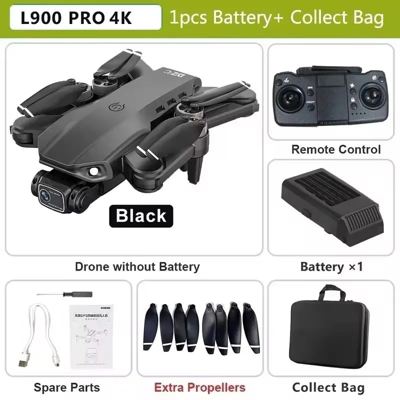 LYZRC L900 Pro SE MAX Drone 4K Professional Dual HD Camera GPS 5G WIFI 360° Obstacle Avoidance Brushless Motor Rc FPV Quadcopter