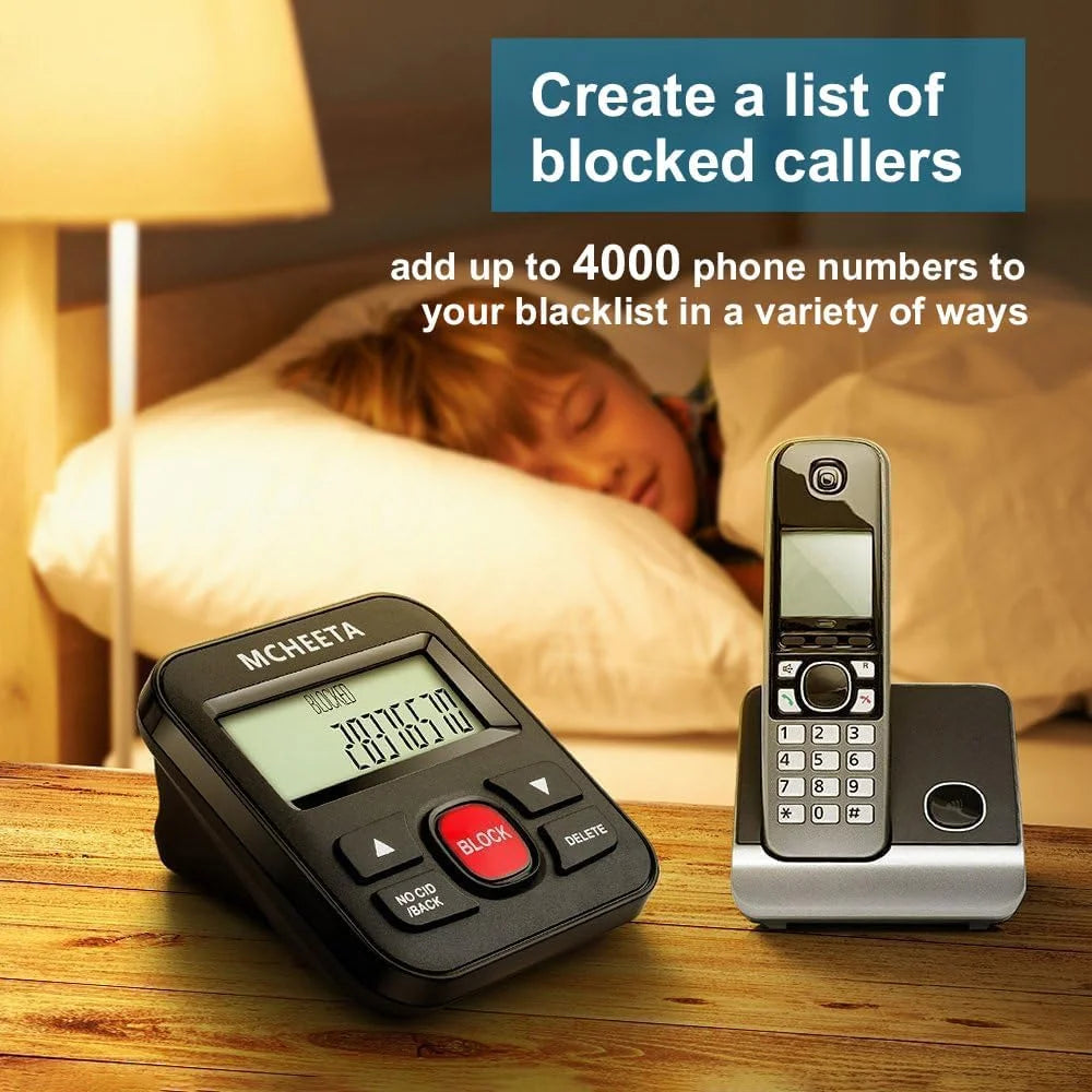 Call Blocker for Landline Phones, Caller ID Box Landline Device with Blacklist, Simply Block All Unwanted Calls, Robocalls